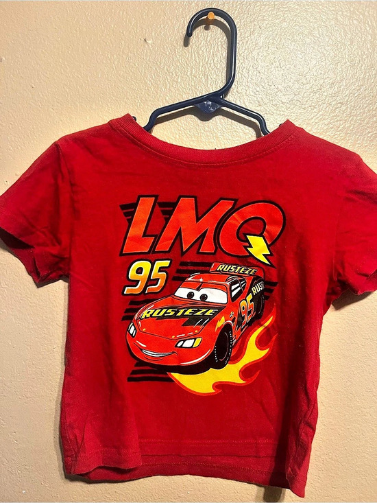 Pixar Other - Disney Pixar Cars Rust-Eze Lightning McQueen Boys 2T Red Short Sleeve Tee